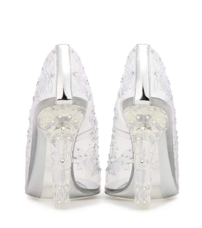 Shop Dolce & Gabbana Cinderella Embellished Transparent Pumps