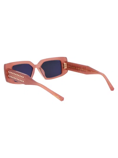 Valentino Eyewear Rectangular Frame Sunglasses In Pink