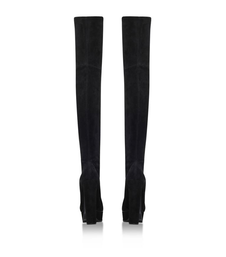 Casadei 140mm Stretch Suede Over The Knee Boots In Black | ModeSens