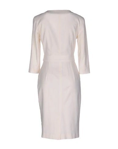 Shop Emporio Armani Knee-length Dress In Ivory