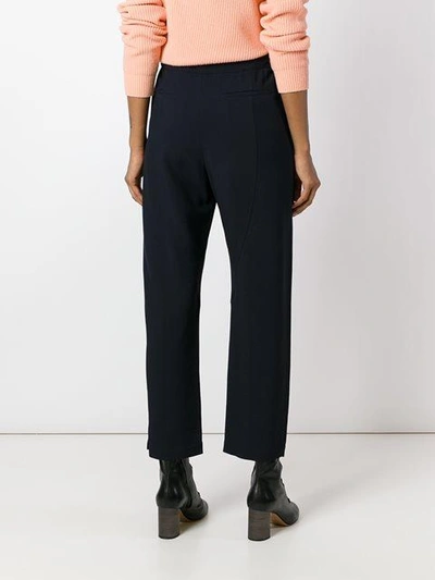 Shop Chloé Cropped Trousers In Blue