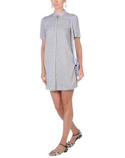 Shop Alexander Wang T Short Dresses In Light Grey