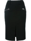 TOM FORD TOM FORD ZIPPED DETAILING PENCIL SKIRT - BLACK,GC5145FAX08911531173