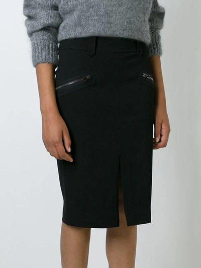 Shop Tom Ford Zipped Detailing Pencil Skirt - Black