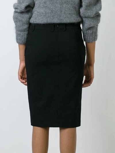 Shop Tom Ford Zipped Detailing Pencil Skirt - Black