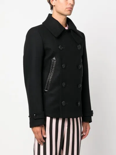 Dsquared2 Double-breasted Buttoned Jacket In Black