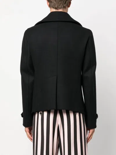 Dsquared2 Double-breasted Buttoned Jacket In Black