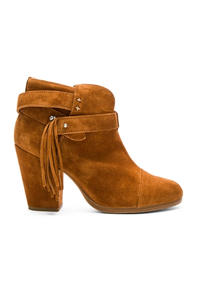 Shop Rag & Bone Harrow Fringe Bootie In Tan Suede