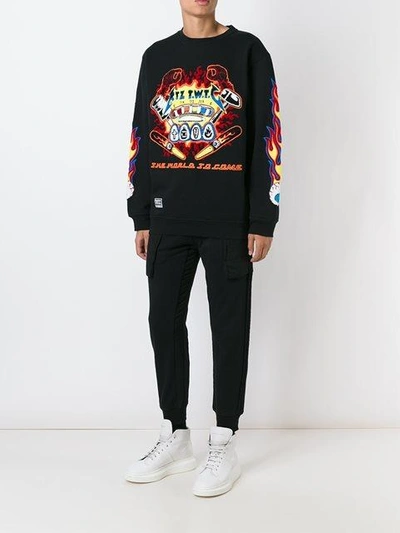 Shop Ktz Embroidered Sweatshirt - Black
