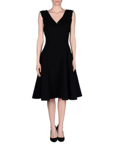 Shop Norma Kamali Knee-length Dress In Black