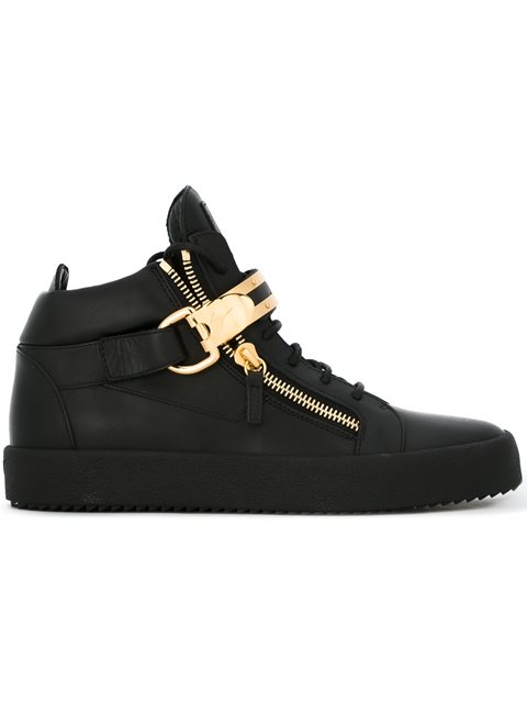 Giuseppe Zanotti Side Zip High Top Sneaker In Black | ModeSens