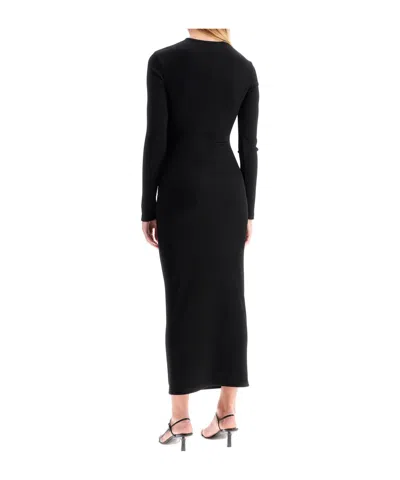 Christopher Esber Orbit Cut-out Midi Dress In Black Polyester In Black