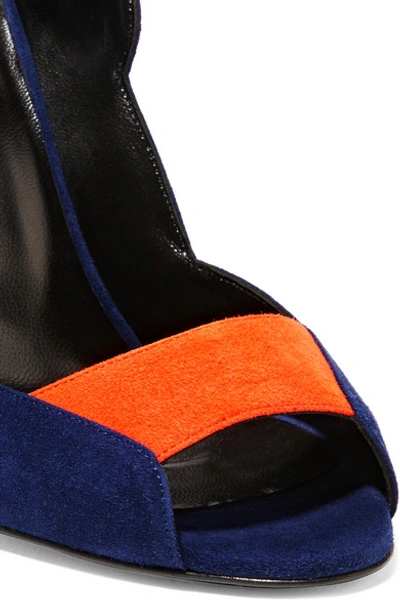 Shop Pierre Hardy Roxy Color-block Suede Sandals