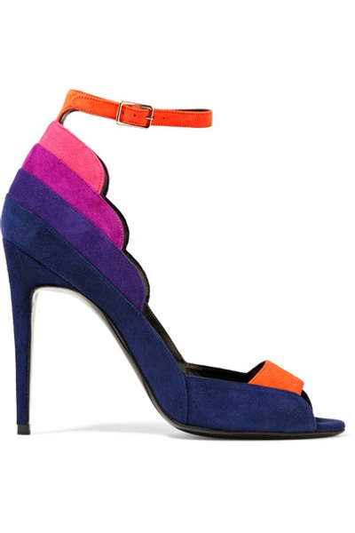 Shop Pierre Hardy Roxy Color-block Suede Sandals