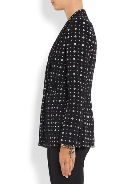 Shop Givenchy Blazer In Printed Stretch-crepe