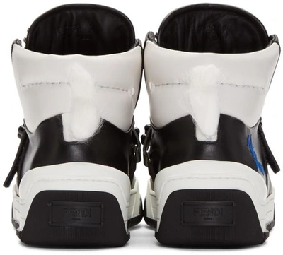 Shop Fendi Black Karlito High-top Sneakers