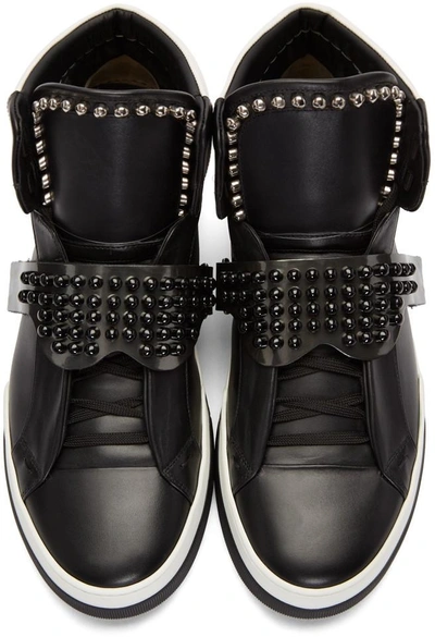 Shop Fendi Black Karlito High-top Sneakers