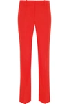 GIVENCHY Cropped straight-leg pants in red grain de poudre wool