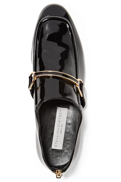 Shop Stella Mccartney Faux Patent-leather Loafers