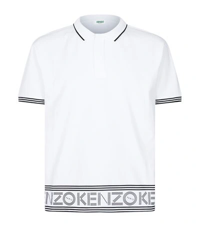 Shop Kenzo Logo Trim Polo Shirt