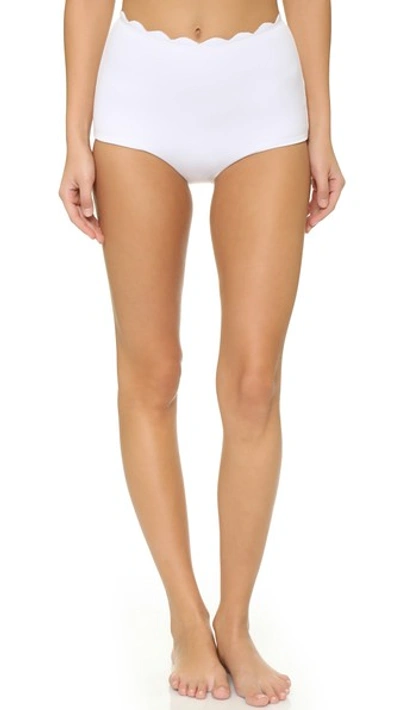 Shop Marysia Palm Springs High Waist Bikini Bottoms In White