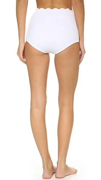 Shop Marysia Palm Springs High Waist Bikini Bottoms In White