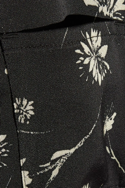 Shop Etro Cropped Floral-print Crepe Wide-leg Pants