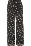 ETRO Cropped floral-print crepe wide-leg pants