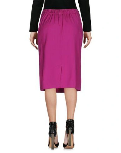 Shop Emporio Armani Knee Length Skirt In Mauve