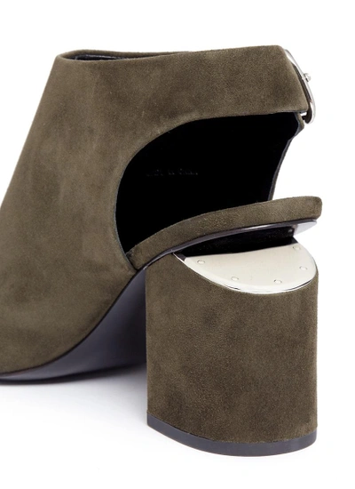 Shop Alexander Wang 'nadia' Cutout Heel Suede Sandal Booties