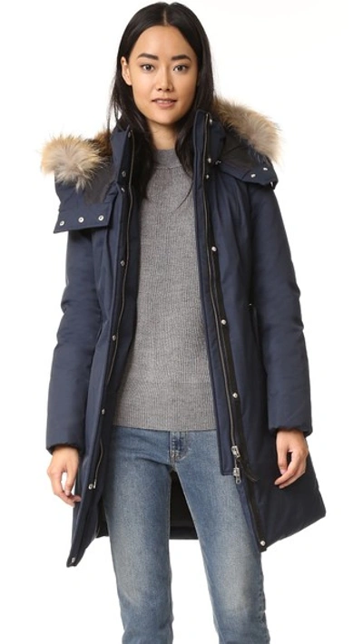 Shop Mackage Kerry Coat In Navy