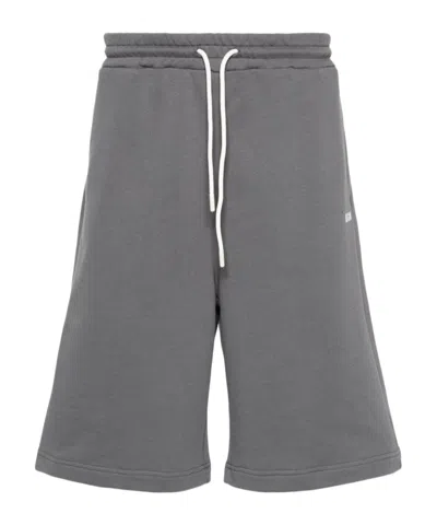 Msgm Drawstring Track Shorts In Gray