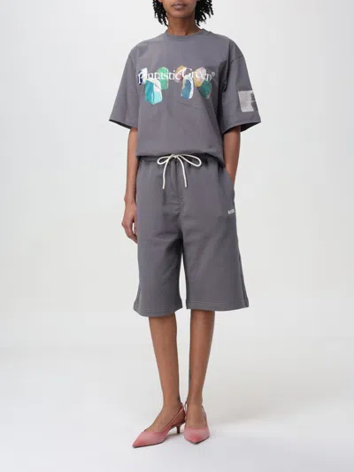 Msgm Drawstring Track Shorts In Gray