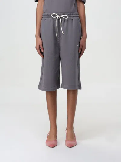 Msgm Drawstring Track Shorts In Gray