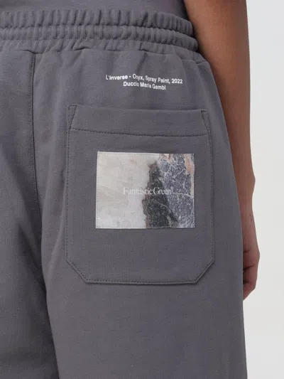 Msgm Drawstring Track Shorts In Gray