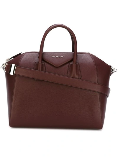 Givenchy 'medium Antigona' Sugar Leather Satchel - Brown In Cognac