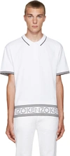 KENZO White Logo & Stripes Polo