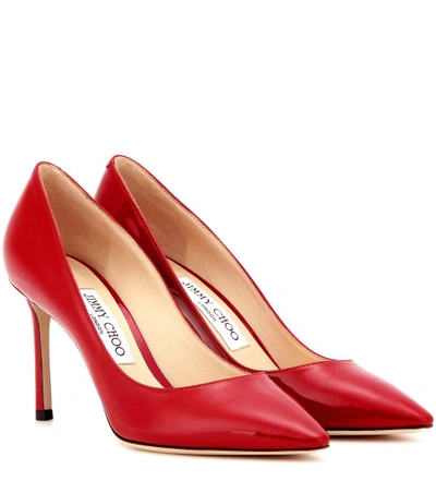 Jimmy Choo Red Love 85 Patent Leather Pumps