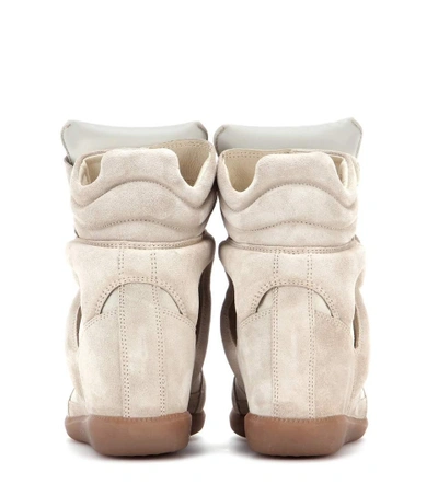 Shop Isabel Marant Bekett Leather And Suede Sneakers In No