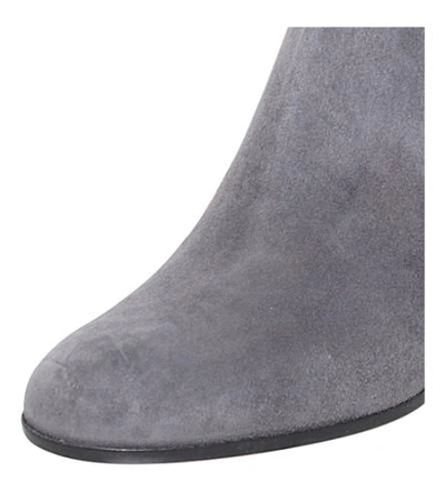 Shop Gianvito Rossi Margaux Suede Ankle Boots In Grey