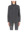Givenchy Distressed Denim Shirt In Grey