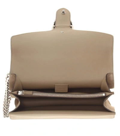 Shop Gucci Dionysus Small Suede Shoulder Bag In Beige