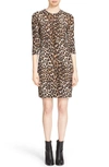 EQUIPMENT 'Marta' Leopard Print Silk & Cashmere Knit Dress