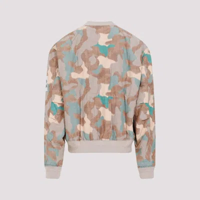 Acne Studios Beige Camouflage Print Bomber Jacket For Men