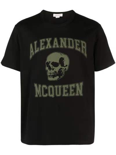Alexander Mcqueen Logo Skull-print Cotton T-shirt