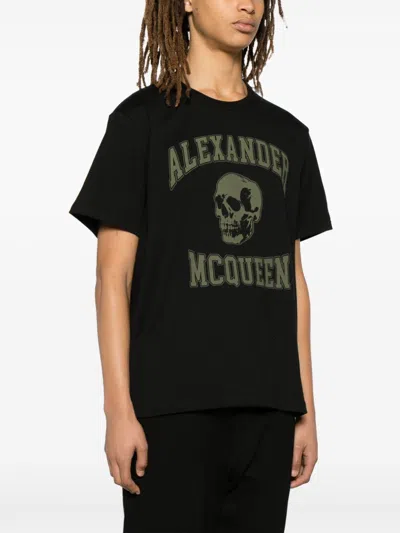 Alexander Mcqueen Logo Skull-print Cotton T-shirt