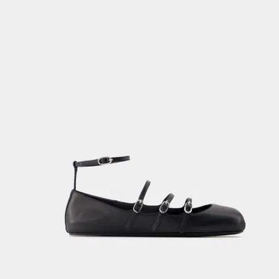 Alexander Mcqueen Mcqueen Women Leather Strap Ballet Flats