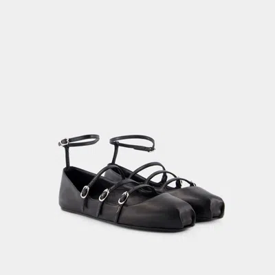 Alexander Mcqueen Mcqueen Women Leather Strap Ballet Flats