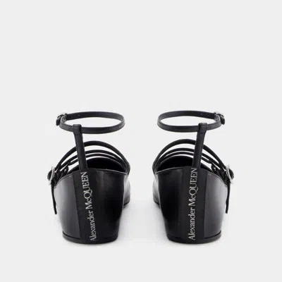 Alexander Mcqueen Mcqueen Women Leather Strap Ballet Flats