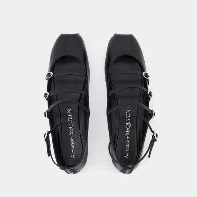 Alexander Mcqueen Mcqueen Women Leather Strap Ballet Flats